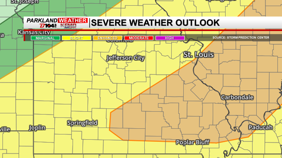 Severe Storms Expected Wednesday Afternoon and Evening Across the Parkland