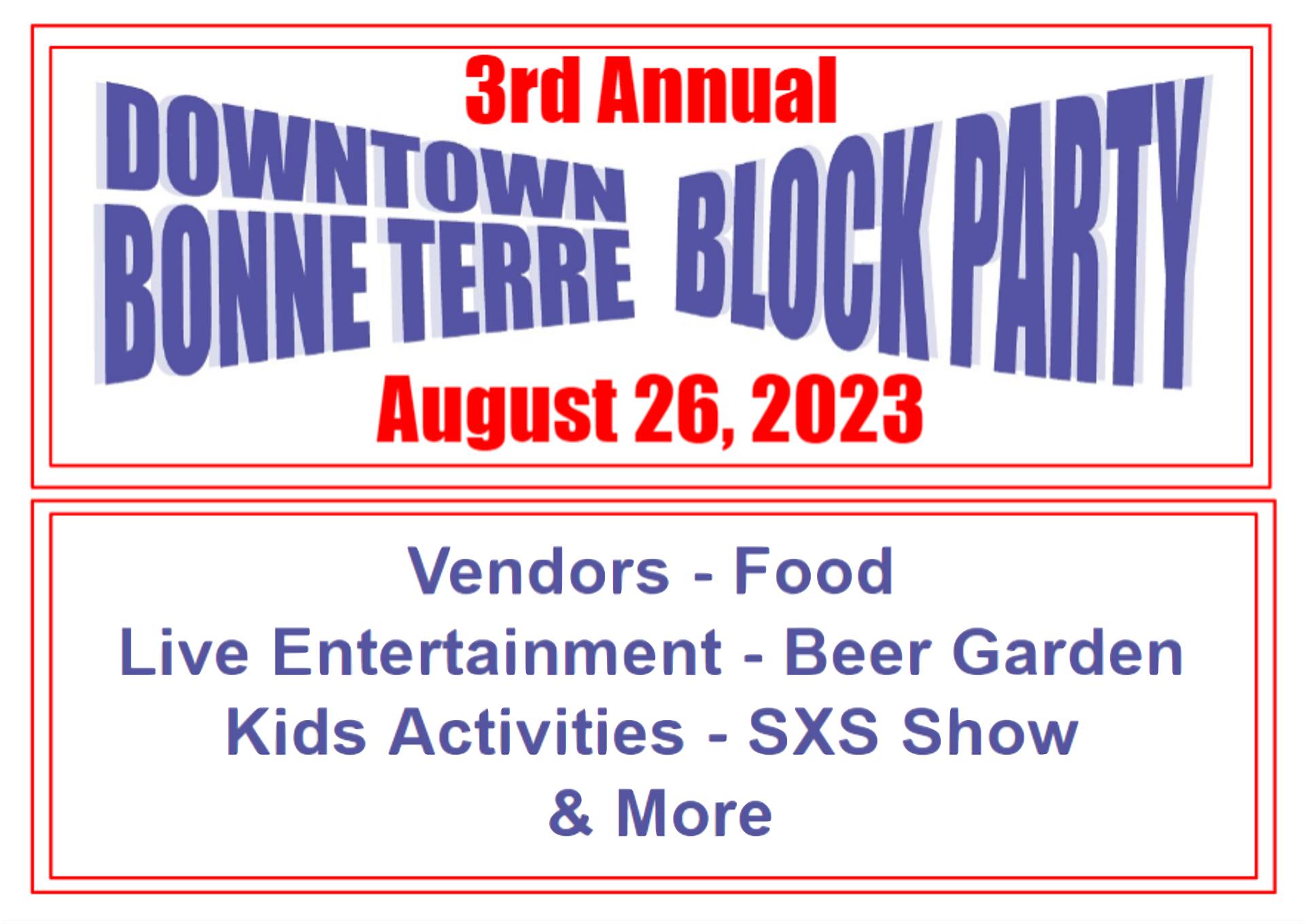 Bonne Terre Block Party Fun For Family