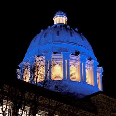 Capitol Lighted in Solidarity with Ukraine