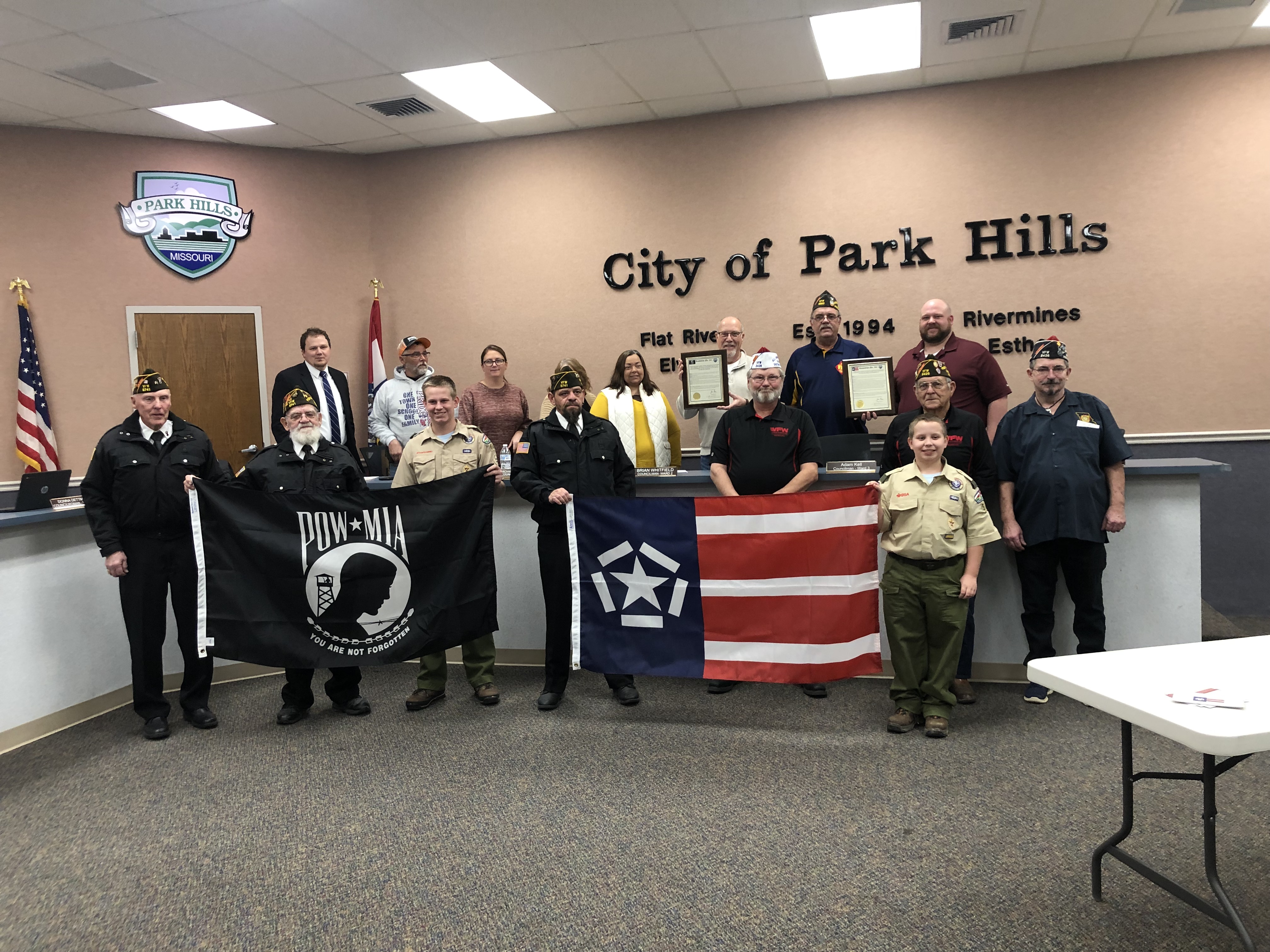 Patriotic Flags to Fly in Park Hills