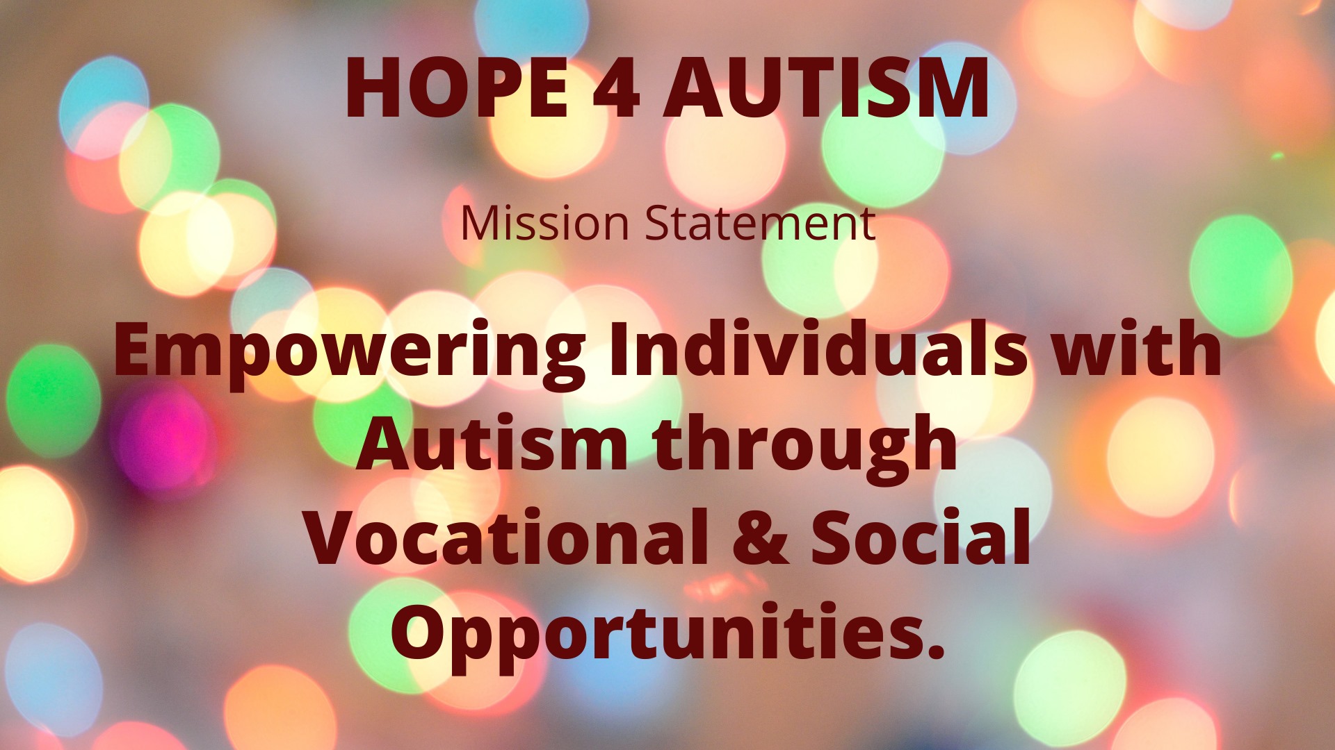 Hope 4 Autism Gets Surprise Donation