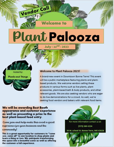 Bonne Terre Plant PaLooza is Saturday