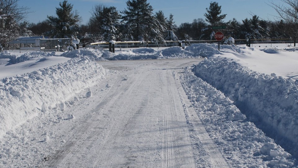 Road and Bridge Winter Time