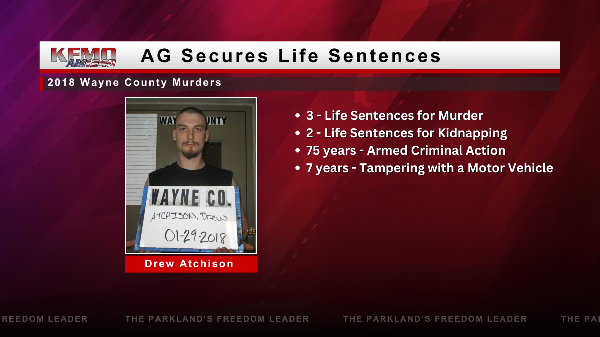 Five Life Sentences for Wayne County Triple Homicide