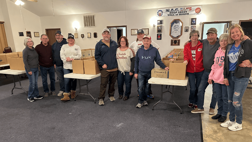 Elks Lodge Packs 85 Christmas Dinner Boxes for Local Families
