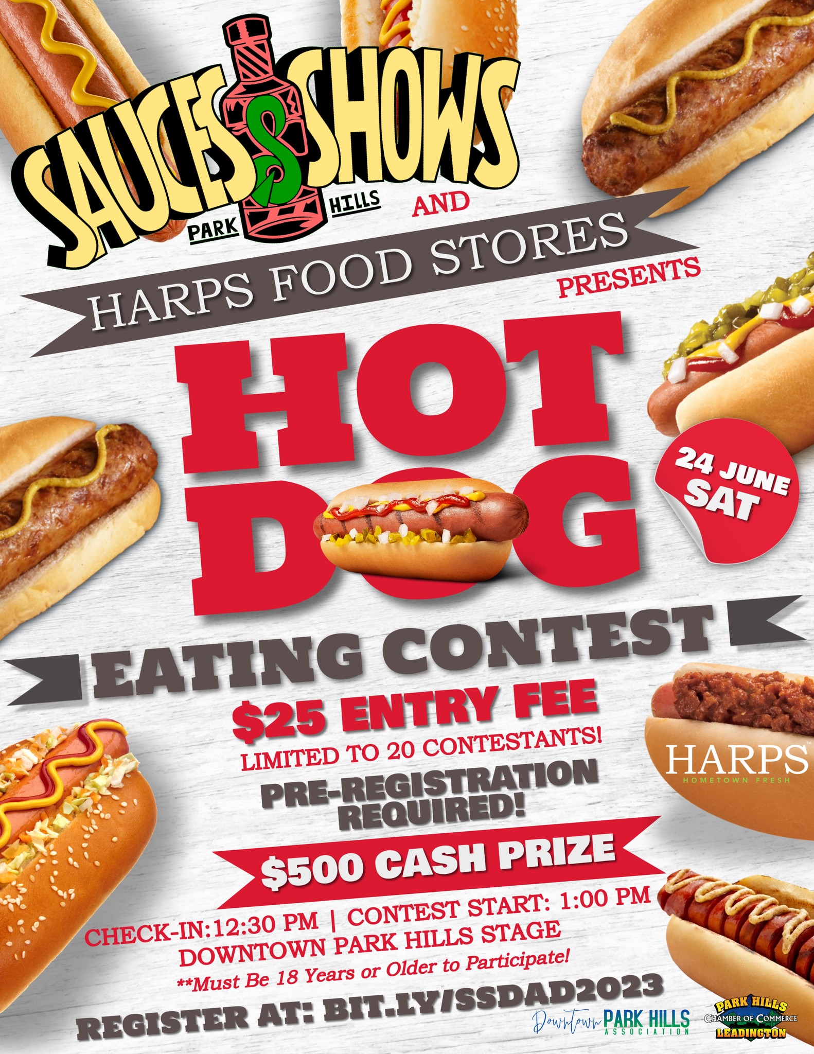 Enter Sauces and Shows Hot Dog Contest