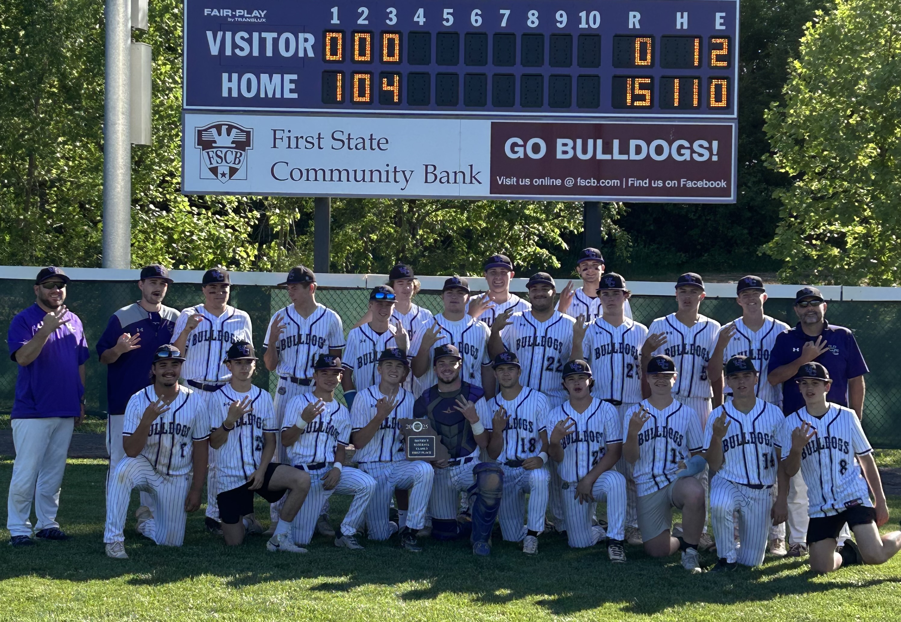 West County Bulldogs Win Third Straight District Title